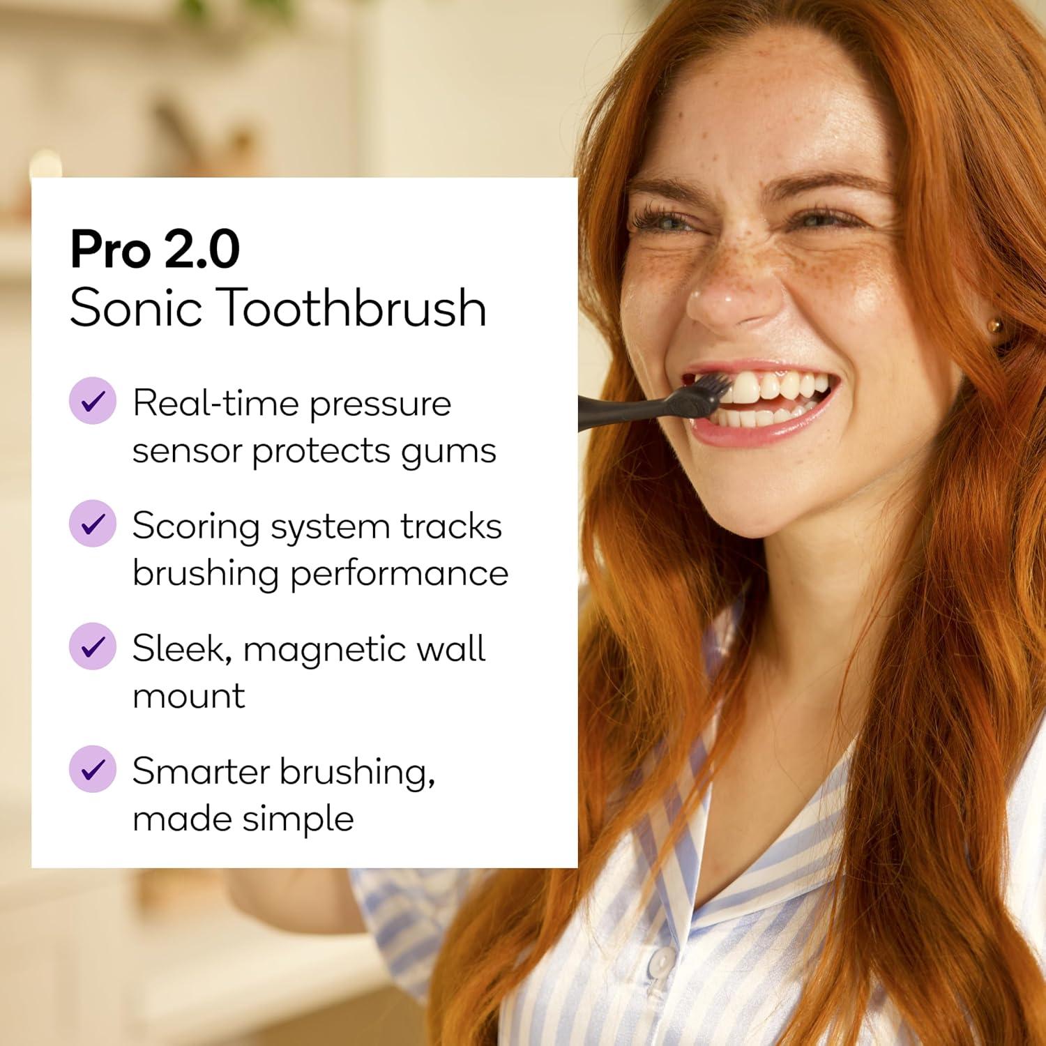 image:imageBurst Pro Sonic Advanced Electric Toothbrush for Adults Rose Gold Soft Bristles 33000 Vibrations LongLasting Battery and Multiple Brushing ModesBlack