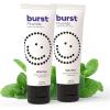 BURST Charcoal Whitening Toothpaste for Adults (4.7oz) | for Sensitive Teeth with Cavity Fighting Fluoride & Xylitol |Vegan | Gluten & SLS Free | Coconut Salt(Wild Mint 2 Pack)