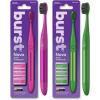 Burst Nova Toothbrush (2 Pack/Blue & Green) | Sonic Powered Teeth Whitening | Super-Soft Bristles | 18000 VPM | 2 Minute Timer | Aluminum Handle | Replaceable Brush Head | Compact Size | AAA Battery(Pink & Green)