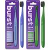 Burst Nova Toothbrush (2 Pack/Blue & Green) | Sonic Powered Teeth Whitening | Super-Soft Bristles | 18000 VPM | 2 Minute Timer | Aluminum Handle | Replaceable Brush Head | Compact Size | AAA Battery(Blue & Green)