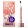 Burst Original Sonic Electric Toothbrush for Adults (Black) | Rechargeable Electric Sonic Toothbrush | Soft Bristle Deep Clean Stain & Plaque Removal | 3 Modes: Teeth Whitening, Sensitive & Massage(Rose Gold)