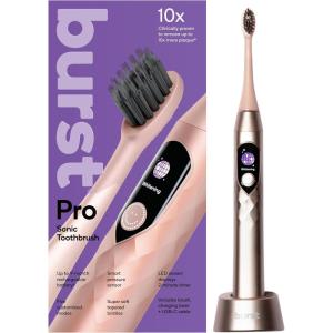 Burst Pro Sonic Advanced Electric Toothbrush for Adults (Rose Gold) | Soft Bristles | 33,000 Vibrations | Long-Lasting Battery and Multiple Brushing Modes(Rose Gold)