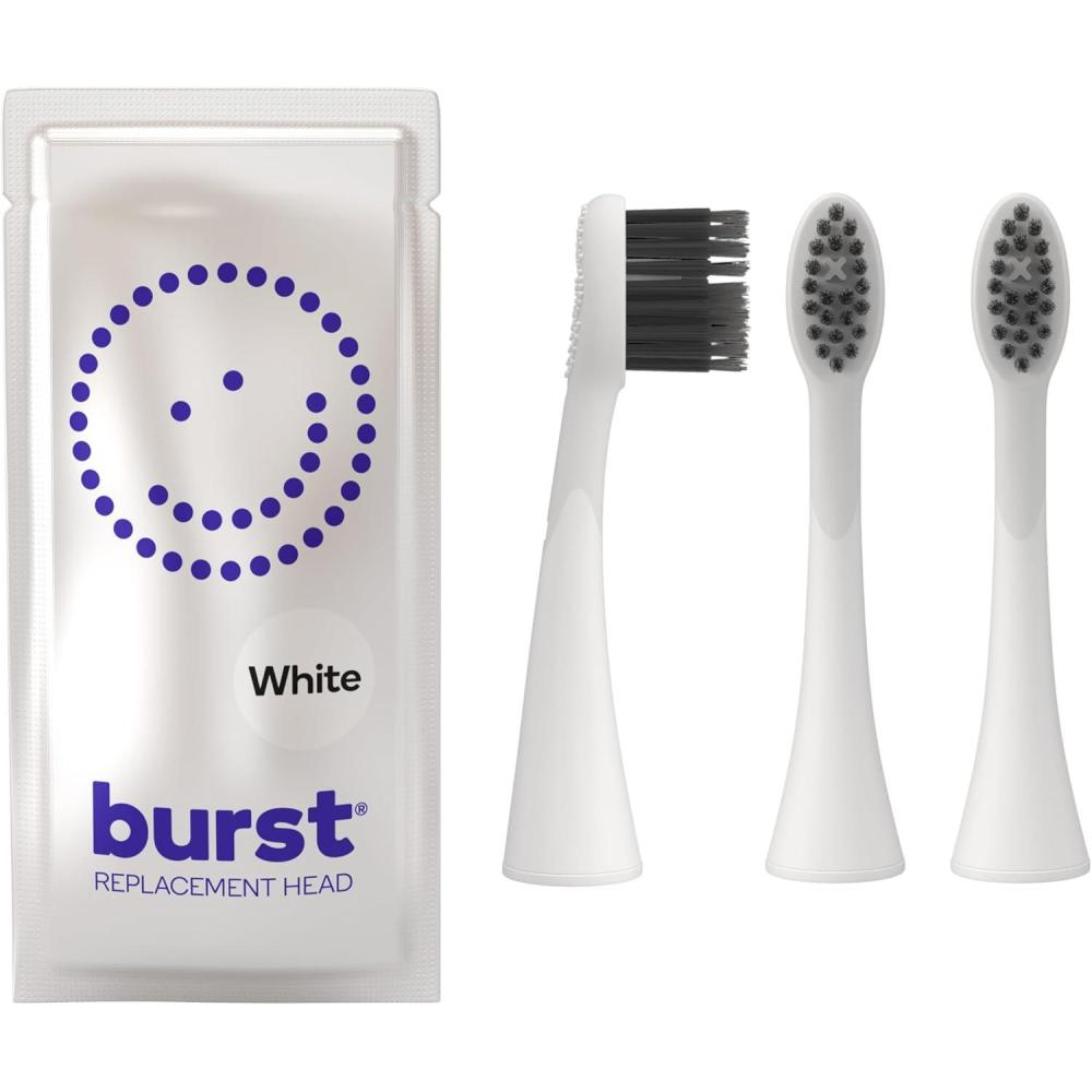 image:imageBURST Genuine Replacement Heads for Original Sonic Electric Toothbrush White3 Pack Ultra Soft Bristles for a Deep Clean Stain amp Plaque RemovalWhite