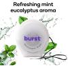 BURST Expanding Dental Floss (Mint Eucalyptus/160 Yards) | Stain Absorbing & Woven Teeth Floss with Xylitol Coating to Fight Cavities | Vegan | Paraben Free Expanding Floss(360 Foot (Pack of 1))