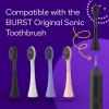 BURST Genuine Replacement Heads for Original Sonic Electric Toothbrush (White/3 Pack) | Ultra Soft Bristles for a Deep Clean | Stain & Plaque Removal(Black)