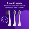 BURST Genuine Replacement Heads for Original Sonic Electric Toothbrush (White/3 Pack) | Ultra Soft Bristles for a Deep Clean | Stain & Plaque Removal(White)