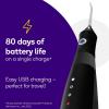 Burst Electric Water Flosser for Teeth Cleaning (3 Modes/Black) | Cordless | Plaque Removal Between Braces & Dental Work | Portable Floss | Refillable 110mL Tank(White)
