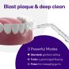 Burst Electric Water Flosser for Teeth Cleaning (3 Modes/Black) | Cordless | Plaque Removal Between Braces & Dental Work | Portable Floss | Refillable 110mL Tank(White)