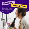 Burst Electric Water Flosser for Teeth Cleaning (3 Modes/Black) | Cordless | Plaque Removal Between Braces & Dental Work | Portable Floss | Refillable 110mL Tank(Black)