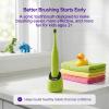 Burst Kids & Toddlers Electric Toothbrush (Pink) | Soft Bristles | Two Minute Timer | Rechargeable Battery | Easy-Grip Silicone Handle | 2 Modes for Healthy Smiles | Ages 3+(Green)