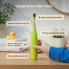 Burst Kids & Toddlers Electric Toothbrush (Pink) | Soft Bristles | Two Minute Timer | Rechargeable Battery | Easy-Grip Silicone Handle | 2 Modes for Healthy Smiles | Ages 3+(Green)