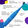 Burst Kids & Toddlers Electric Toothbrush (Pink) | Soft Bristles | Two Minute Timer | Rechargeable Battery | Easy-Grip Silicone Handle | 2 Modes for Healthy Smiles | Ages 3+(Blue)
