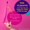 Burst Kids & Toddlers Electric Toothbrush (Pink) | Soft Bristles | Two Minute Timer | Rechargeable Battery | Easy-Grip Silicone Handle | 2 Modes for Healthy Smiles | Ages 3+(Pink)