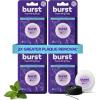 BURST Expanding Dental Floss (Mint Eucalyptus/160 Yards) | Stain Absorbing & Woven Teeth Floss with Xylitol Coating to Fight Cavities | Vegan | Paraben Free Expanding Floss(480 Foot (Pack of 1))