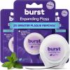 BURST Expanding Dental Floss (Mint Eucalyptus/160 Yards) | Stain Absorbing & Woven Teeth Floss with Xylitol Coating to Fight Cavities | Vegan | Paraben Free Expanding Floss(360 Foot (Pack of 1))