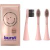BURST Genuine Replacement Heads for Original Sonic Electric Toothbrush (White/3 Pack) | Ultra Soft Bristles for a Deep Clean | Stain & Plaque Removal(Rose Gold)