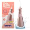 Burst Electric Water Flosser for Teeth Cleaning (3 Modes/Black) | Cordless | Plaque Removal Between Braces & Dental Work | Portable Floss | Refillable 110mL Tank(Rose Gold)