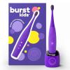 Burst Kids & Toddlers Electric Toothbrush (Pink) | Soft Bristles | Two Minute Timer | Rechargeable Battery | Easy-Grip Silicone Handle | 2 Modes for Healthy Smiles | Ages 3+(Purple)