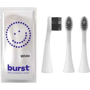 BURST Genuine Replacement Heads for Original Sonic Electric Toothbrush (White/3 Pack) | Ultra Soft Bristles for a Deep Clean | Stain & Plaque Removal(White)