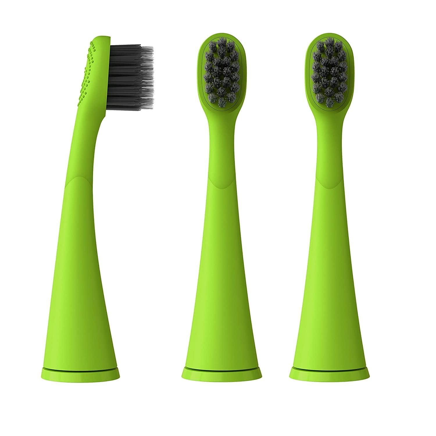 image:imageBURST Genuine Replacement Heads for Kids Electric Toothbrush Green3 Pack Perfect Fit Ultra Soft Bristles 9 Months of SupplyGreen
