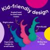 BURST Kids Flossers (90 Count/1 Pack) | Strawberry Aroma | Toddler Dental Flossable Picks with Ergonomic Design | No-Slip Grip | Smiley Face and Fun Colors(180 Count (Pack of 1))