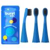 BURST Genuine Replacement Heads for Kids Electric Toothbrush (Green/3 Pack) | Perfect Fit | Ultra Soft Bristles | 9 Months of Supply(Blue)