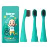 BURST Genuine Replacement Heads for Kids Electric Toothbrush (Green/3 Pack) | Perfect Fit | Ultra Soft Bristles | 9 Months of Supply(Cocomelon Seafoam)