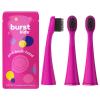 BURST Genuine Replacement Heads for Kids Electric Toothbrush (Green/3 Pack) | Perfect Fit | Ultra Soft Bristles | 9 Months of Supply(Pink)
