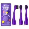 BURST Genuine Replacement Heads for Kids Electric Toothbrush (Green/3 Pack) | Perfect Fit | Ultra Soft Bristles | 9 Months of Supply(Purple)