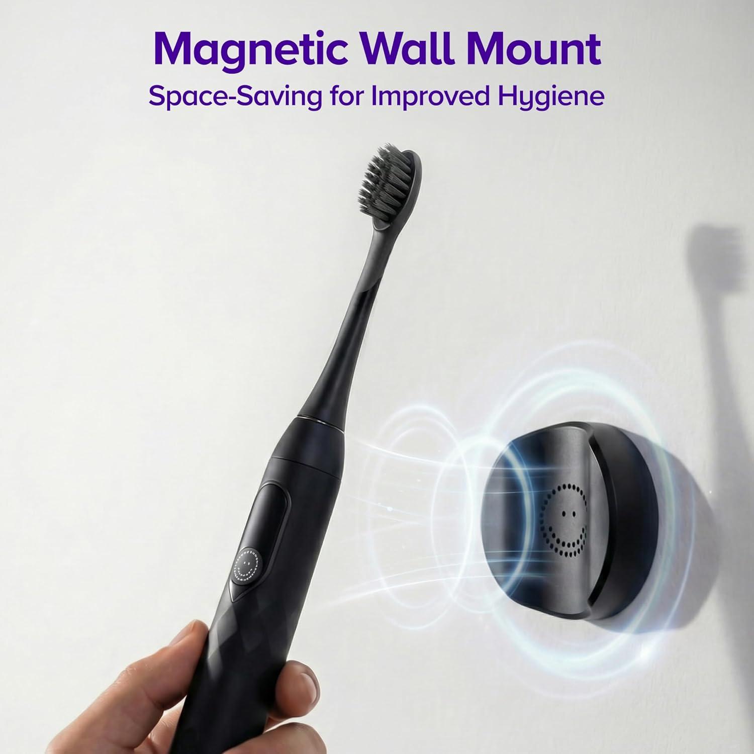 image:imageBurst Pro Sonic Advanced Electric Toothbrush for Adults Black Soft Bristles 33000 Vibrations LongLasting Battery and Multiple Brushing ModesBlack
