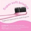Burst Curve Sonic Electric Toothbrush for Adults (Cobalt Blue) | Slim Travel Brush with Cover | Ultra Soft Bristles | Up to 2 Month Rechargeable Battery | Two Modes & Timer(Blush Pink)