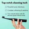 Burst Curve Sonic Electric Toothbrush for Adults (Cobalt Blue) | Slim Travel Brush with Cover | Ultra Soft Bristles | Up to 2 Month Rechargeable Battery | Two Modes & Timer(Black)