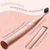 Burst Curve Sonic Electric Toothbrush for Adults (Rose Gold) | Slim Travel Brush with Cover | Ultra Soft Bristles | Up to 2 Month Rechargeable Battery | Two Modes & Timer