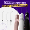 BURST Electric Water Flosser Replacement Tips (Classic/2 Pack) | for Fresh Breath & Healthy Gums | Plaque Removal Between Teeth, Braces & Dental Work(Ortho)