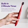 Burst Nova Toothbrush (2 Pack/Red & Orange) | Sonic Powered Teeth Whitening | Super-Soft Bristles | 18000 VPM | 2 Minute Timer | Aluminum Handle | Replaceable Brush Head | Compact Size | AAA Battery(Red & Orange)