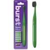Burst Nova Toothbrush (2 Pack/Red & Orange) | Sonic Powered Teeth Whitening | Super-Soft Bristles | 18000 VPM | 2 Minute Timer | Aluminum Handle | Replaceable Brush Head | Compact Size | AAA Battery(Green)
