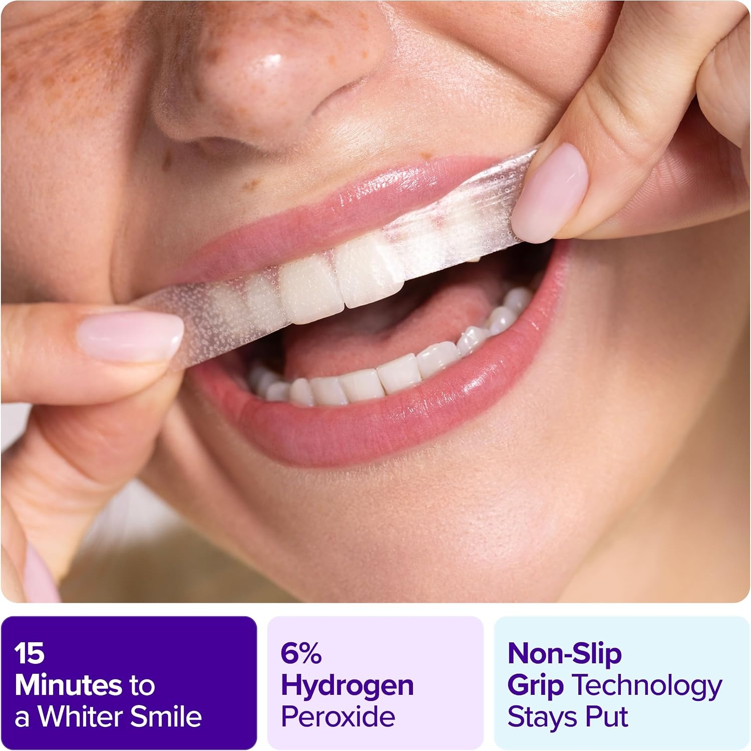 image:imageBURST Sensitive Teeth Whitening Strips Watermelon 20 Strips10 Treatments Each with 1 Upper1 Lower Visible Results in 15 Minutes NoSlip Grip EnamelSafe Whitening KitMint